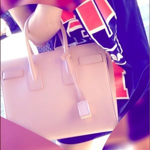 Saint Laurent SMALL SAC DE JOUR BAG IN PALE BLUSH